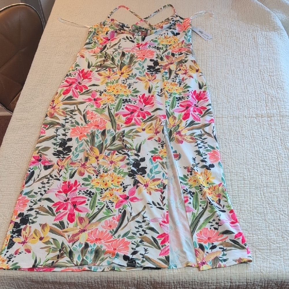 Floral Maxi Dress with Strappy Back